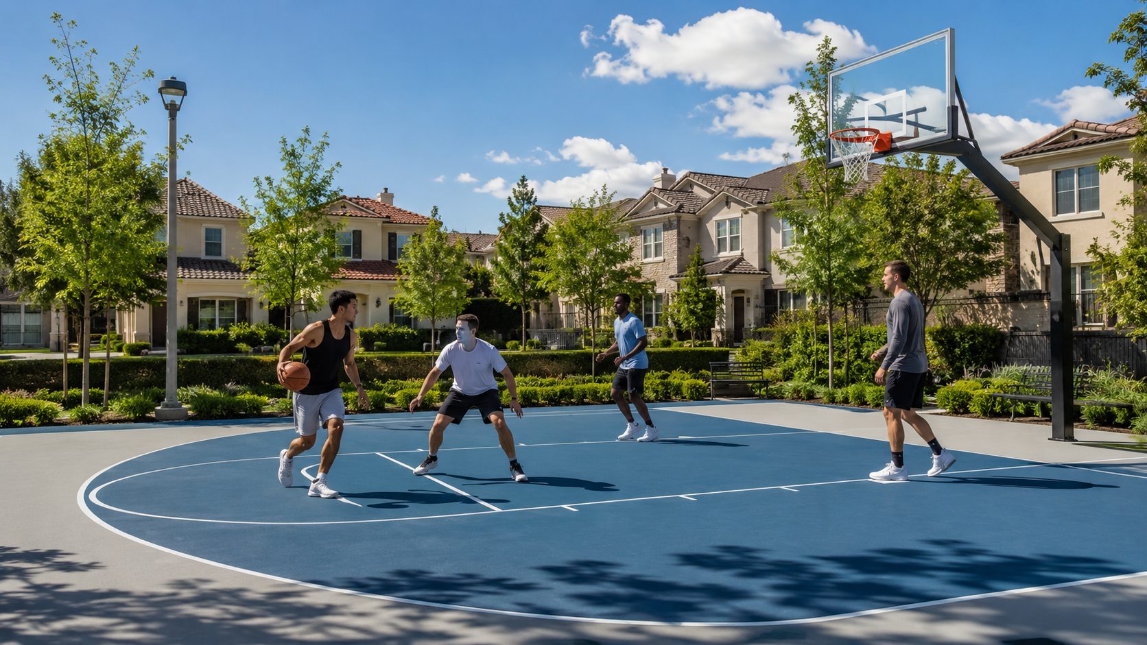 Community basketball court