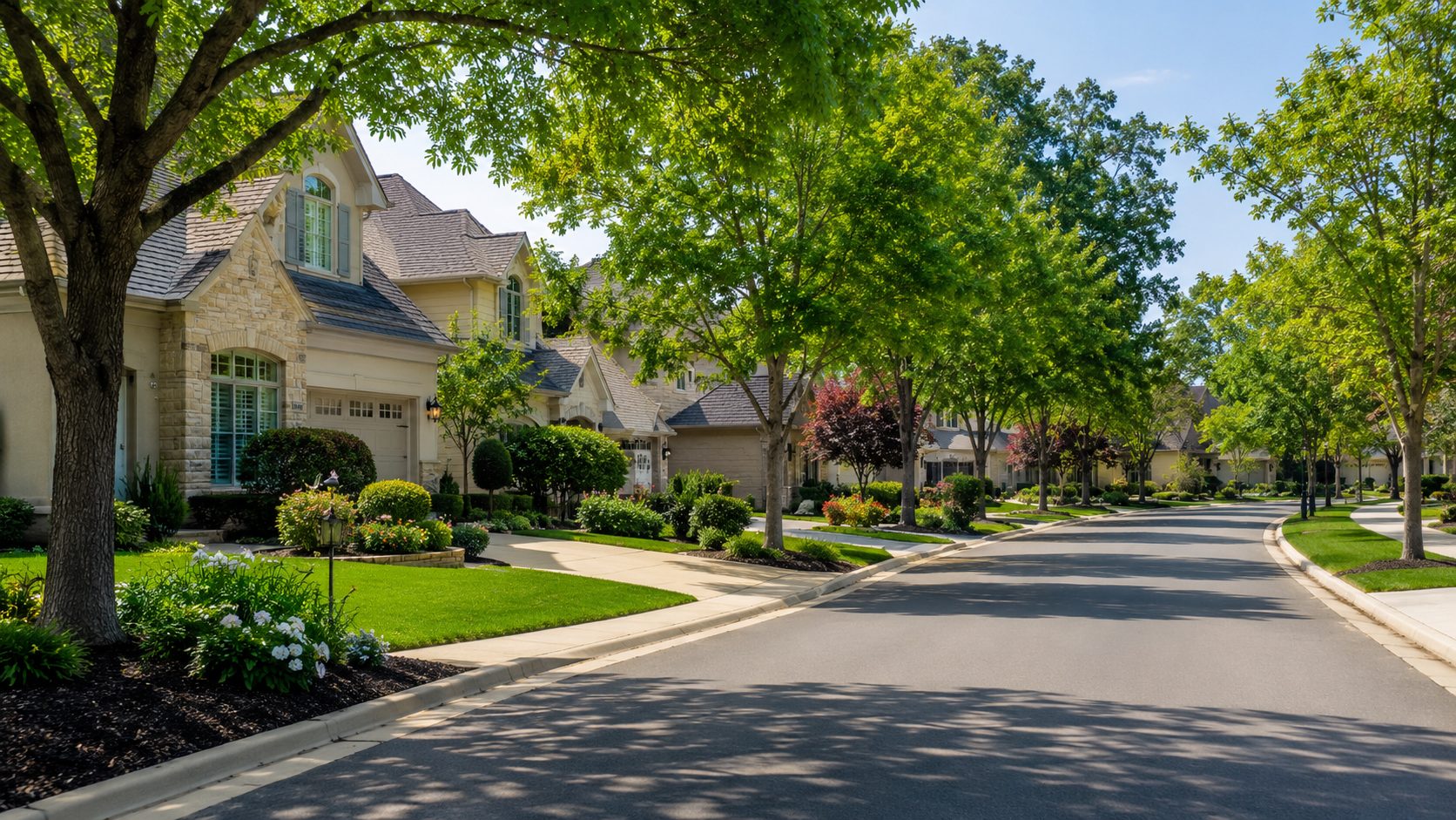 Well-maintained homes and streets